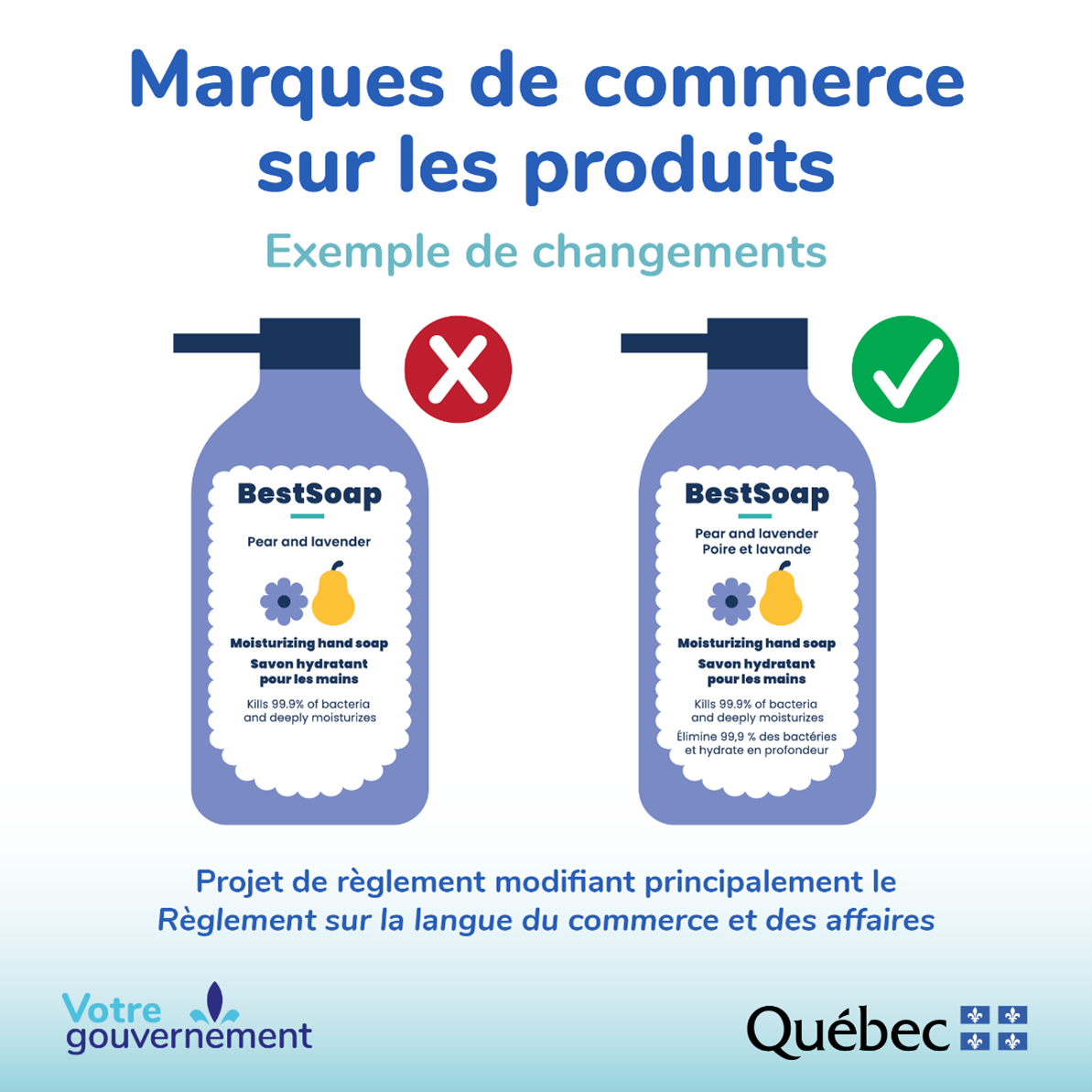 Example of quebec law on markings on products