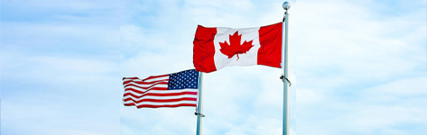 Canada and United States flags